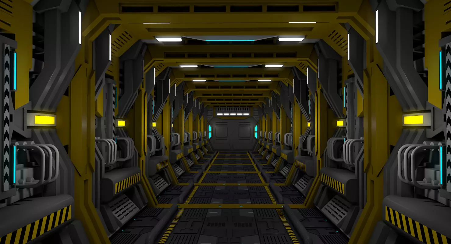 Sci Fi Corridor     3D model_0