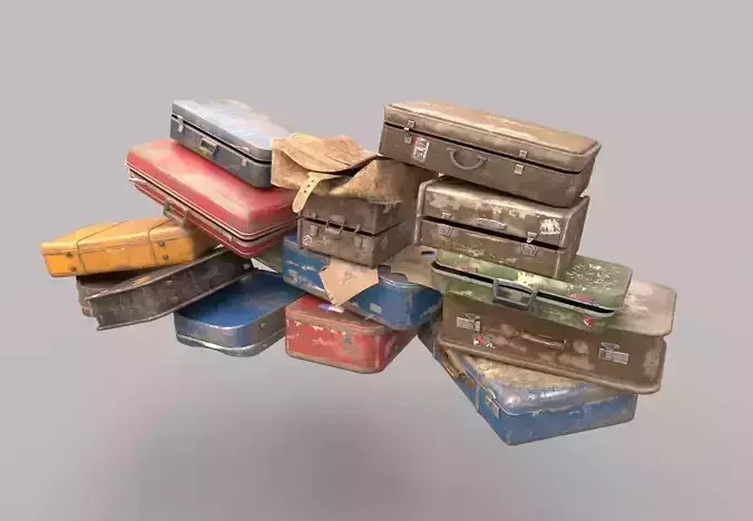 Stack Of Old Suitcases