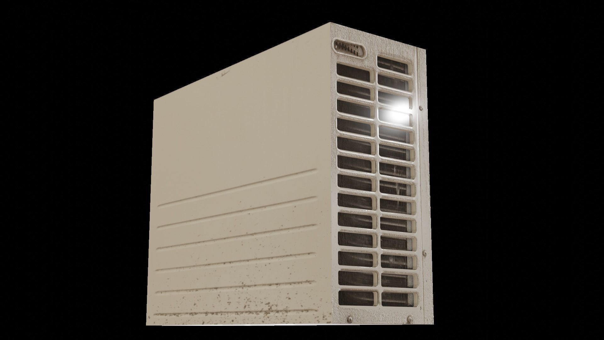 Low poly Air Conditioner Unit 2 Low-poly 3D model_3