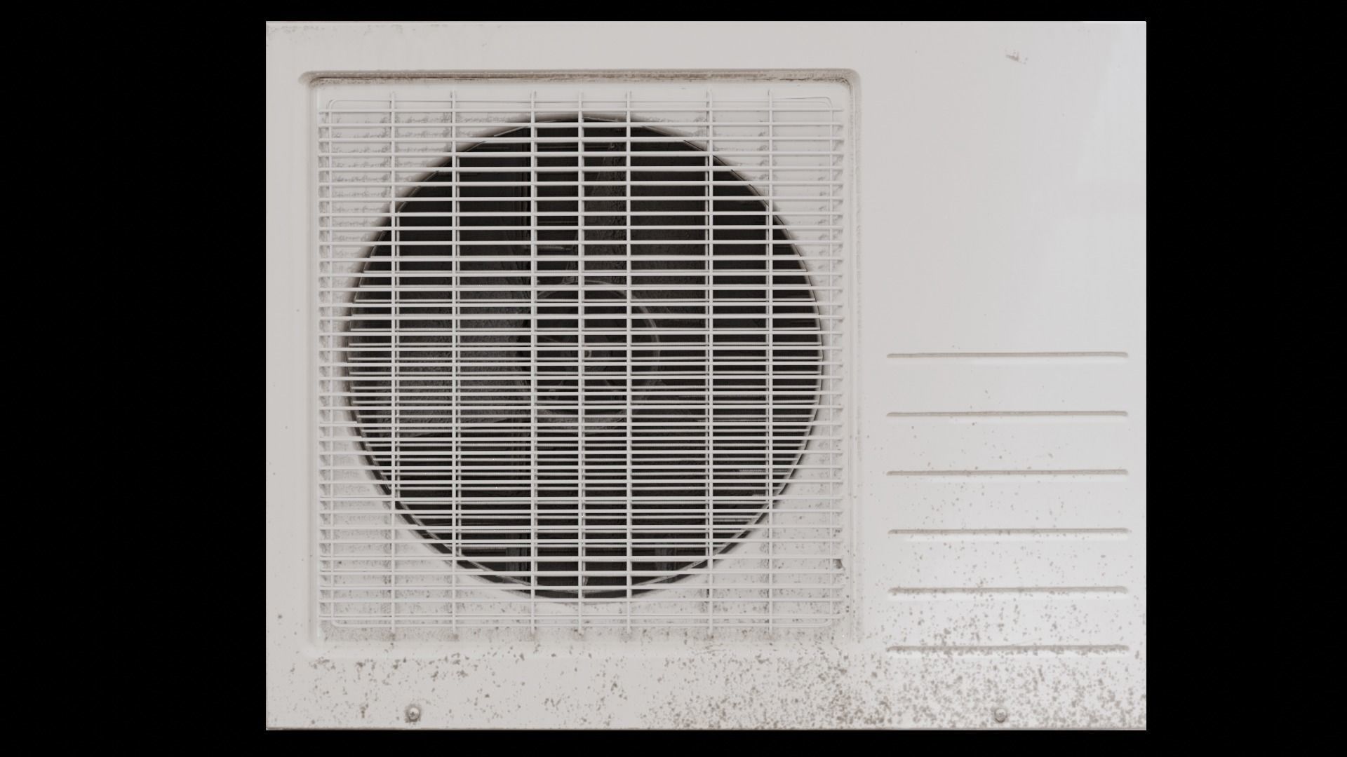 Low poly Air Conditioner Unit 2 Low-poly 3D model_5