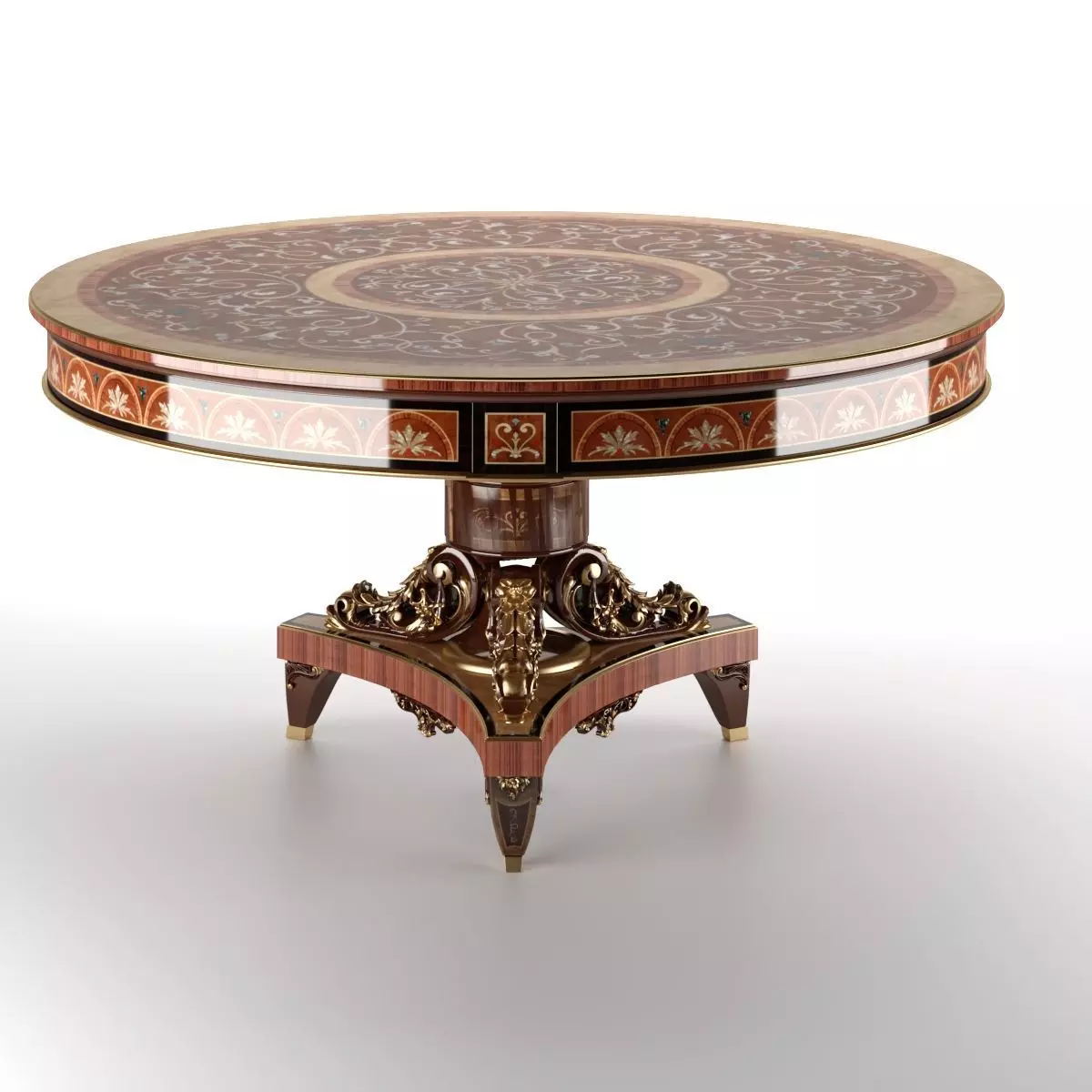  ROUND DINING TABLE TAVOLO TONDO 3D model_0