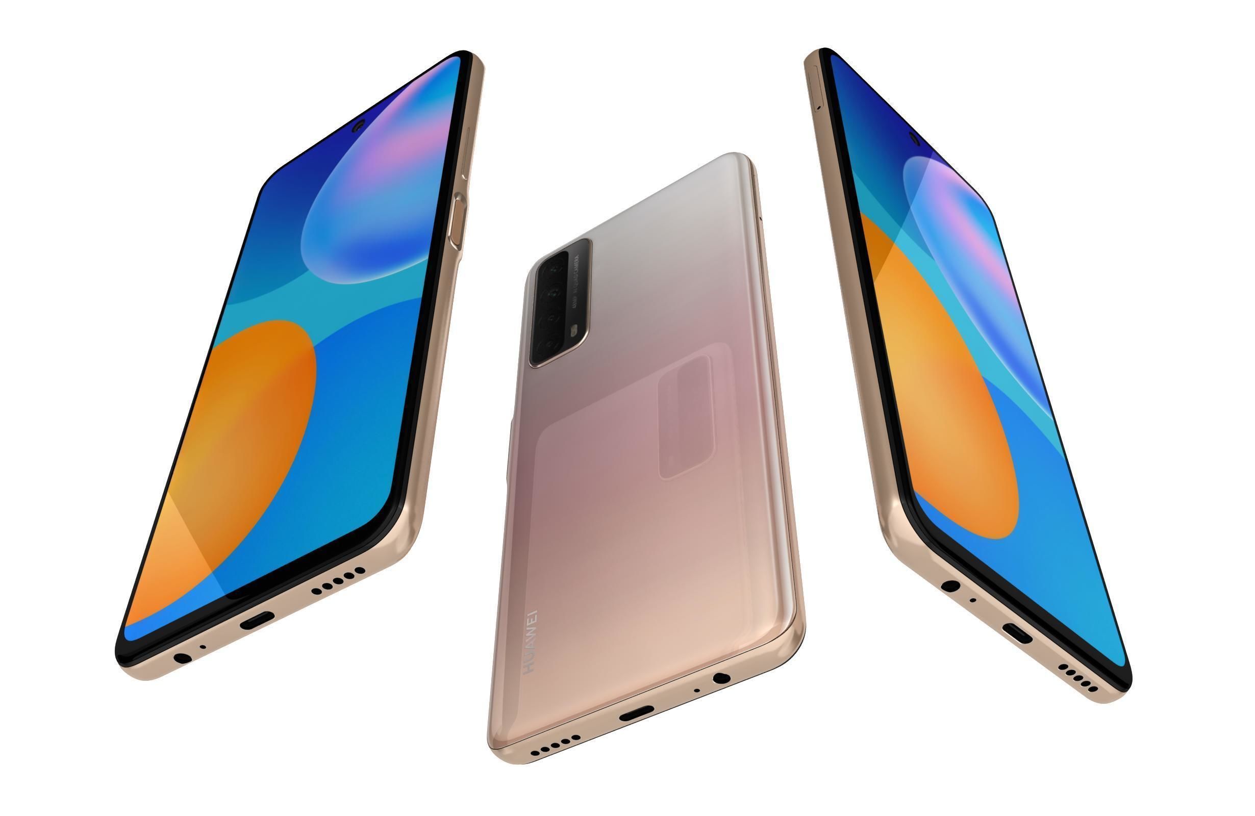 Huawei P Smart 2021 Blush Gold 3D model_4