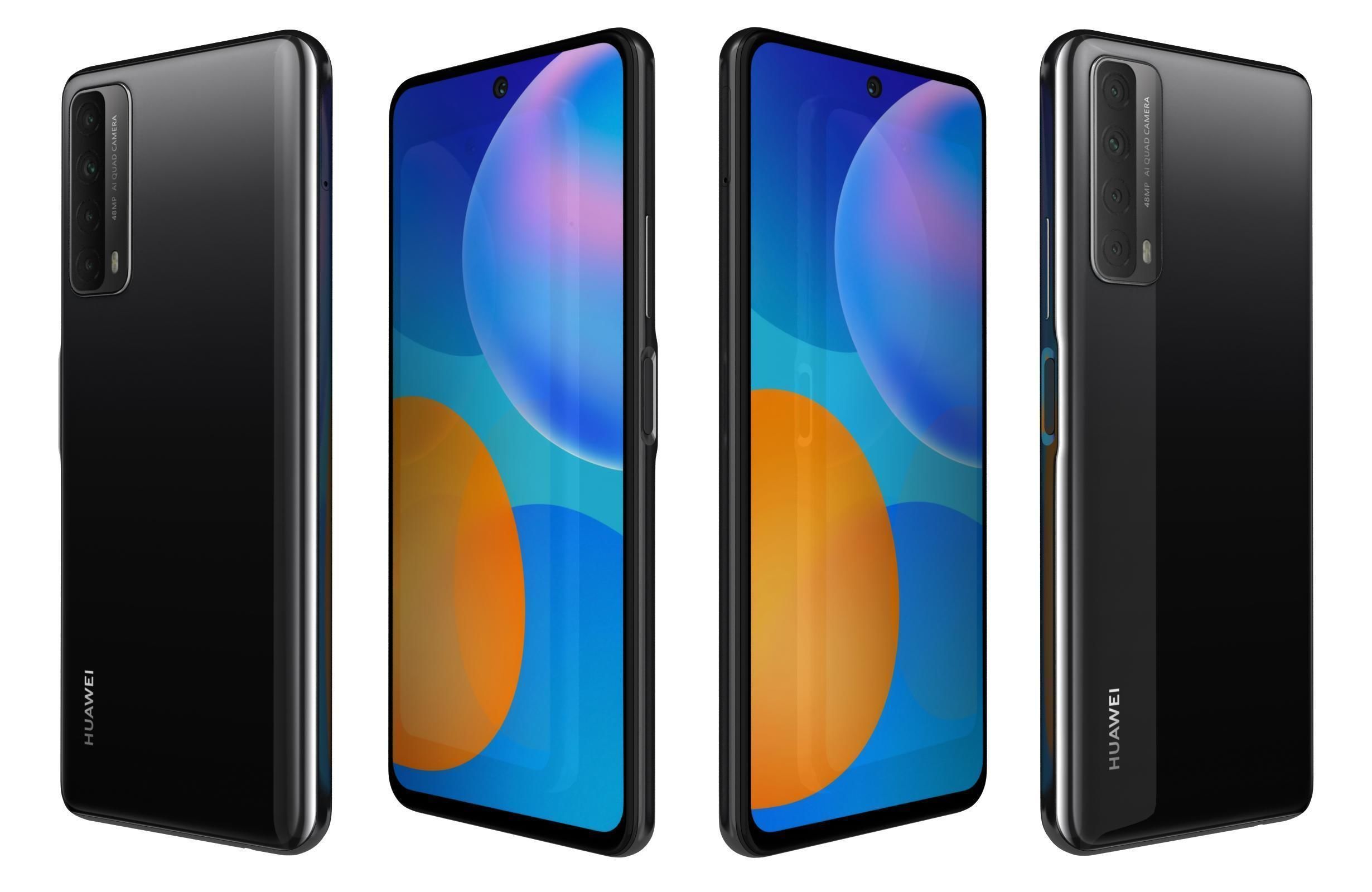 Huawei P Smart 2021 Midnight Black 3D model_3