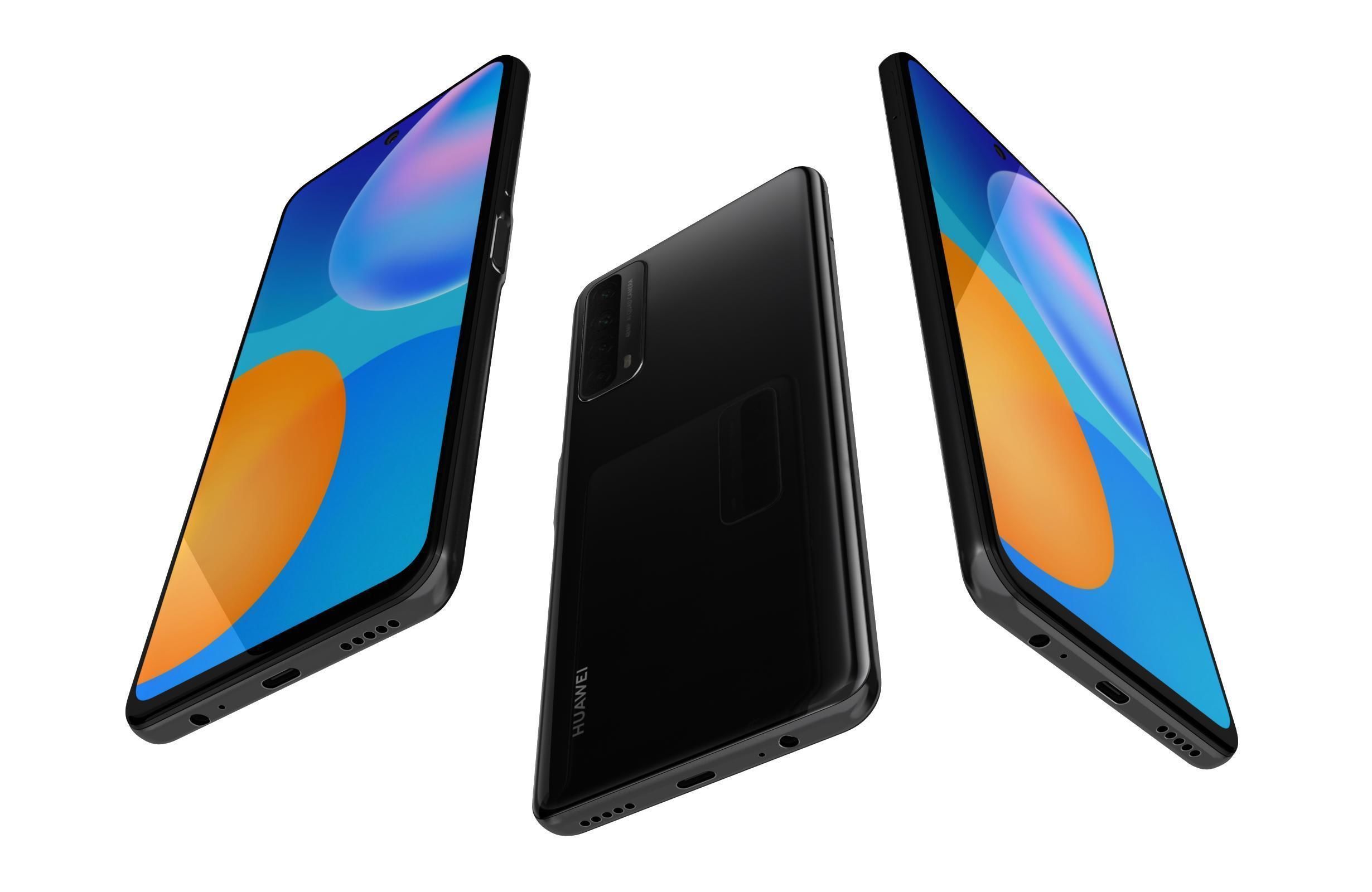 Huawei P Smart 2021 Midnight Black 3D model_2