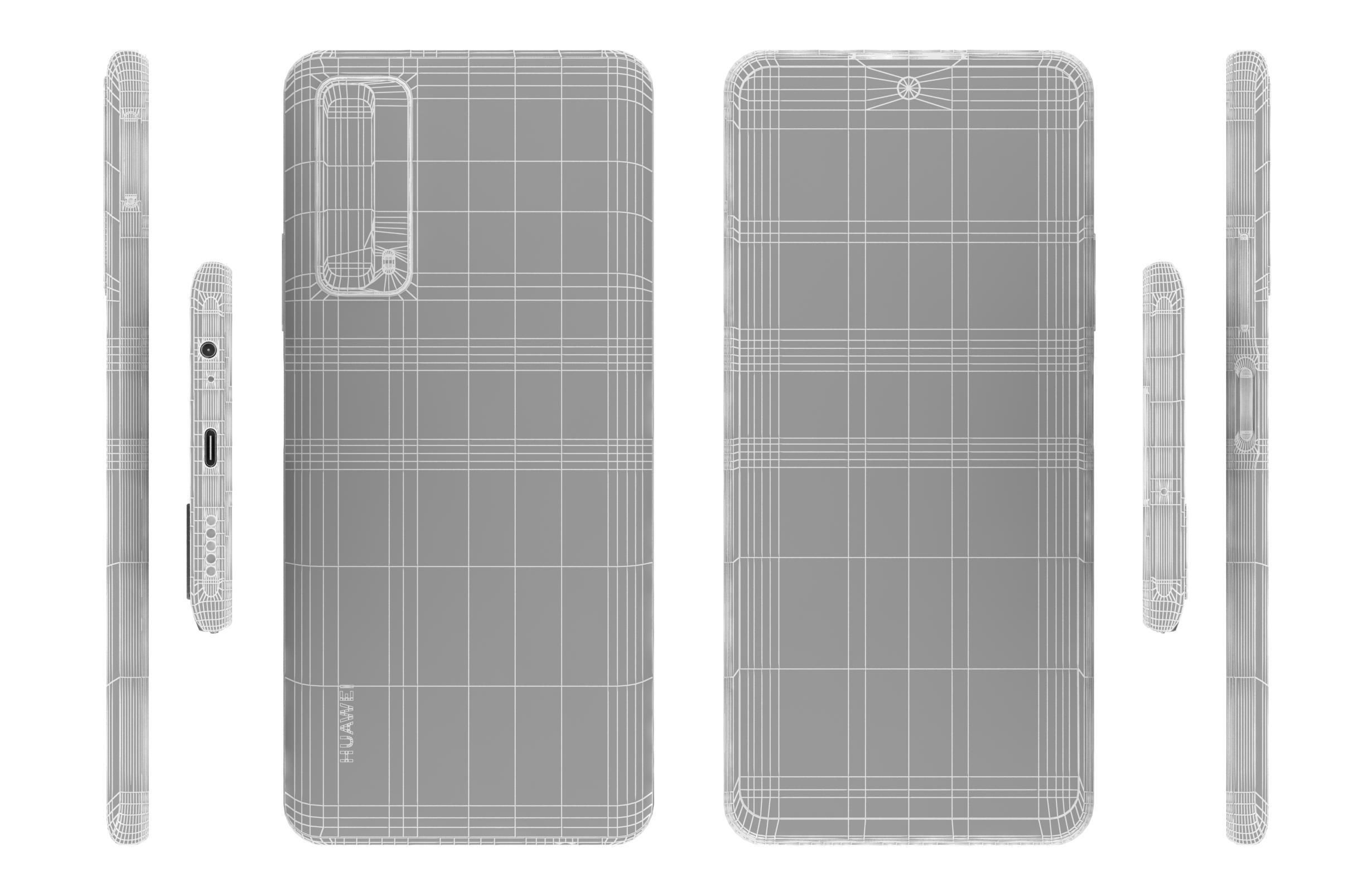 Huawei P Smart 2021 Midnight Black 3D model_16