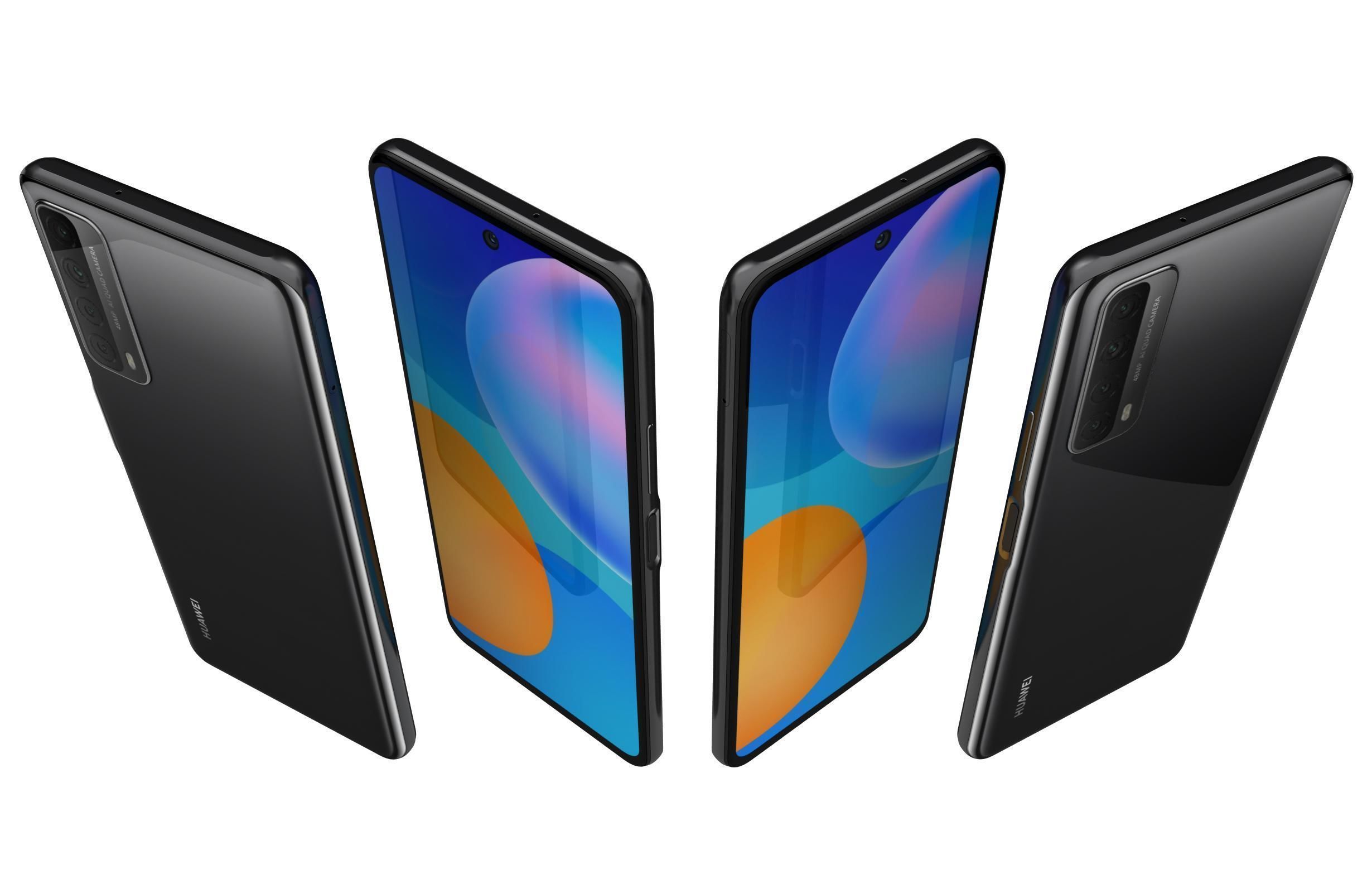 Huawei P Smart 2021 Midnight Black 3D model_5