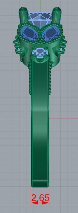 diamond ring 128 3D print model_4
