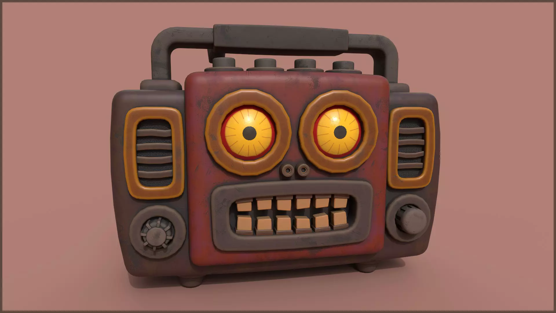 Stylized Creepy Imp Boombox Low-poly 3D model