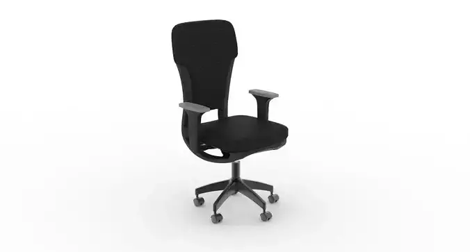 Black Color Headscale Official Chair 3D model