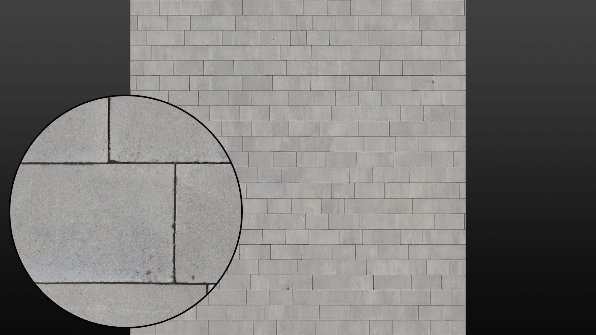 Concrete pavement seamless tile texture 3D model_5