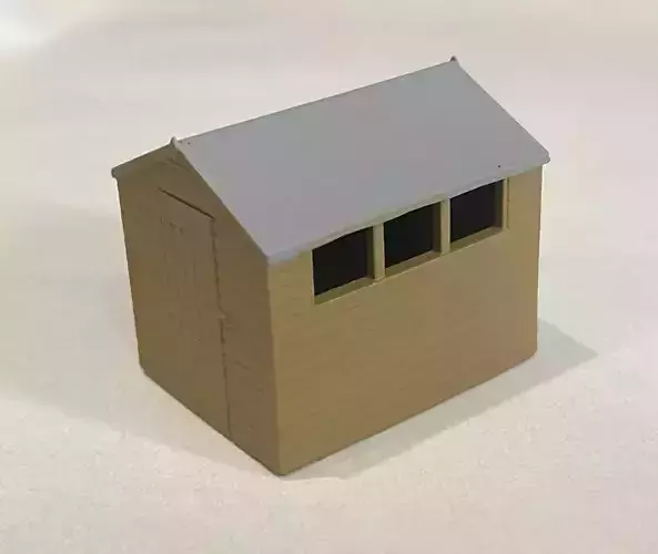Model Railway 8x6 Garden Shed Overlap Apex 3D print model