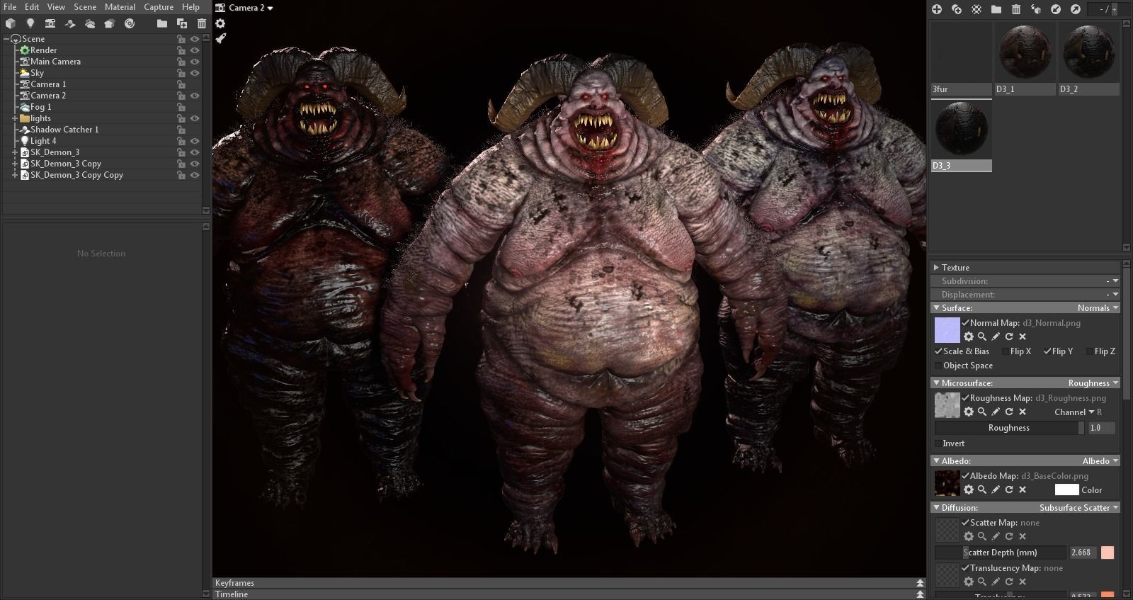 Demon 3 fat creature Low-poly 3D model_29