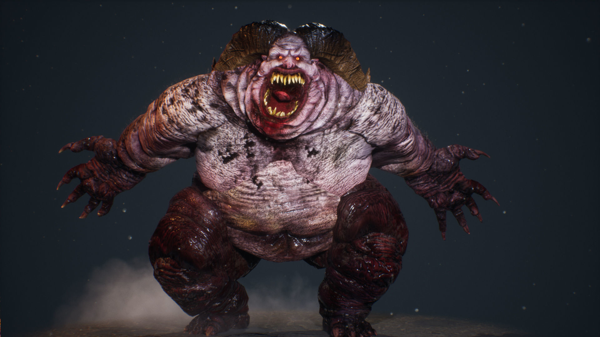 Demon 3 fat creature Low-poly 3D model_9