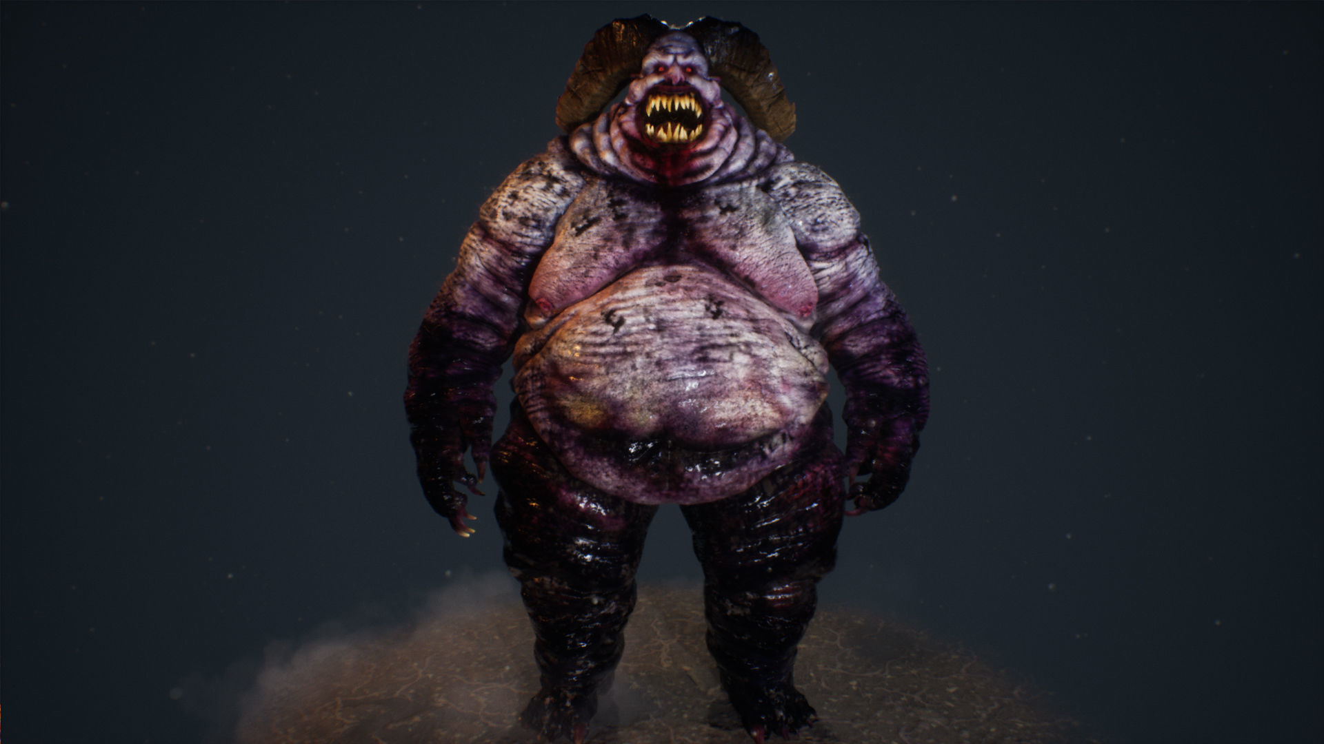 Demon 3 fat creature Low-poly 3D model_14