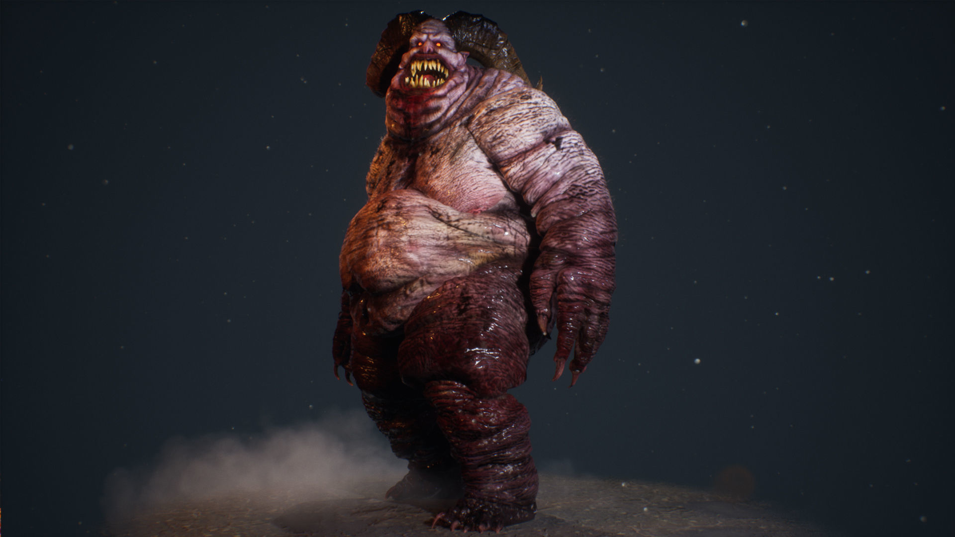 Demon 3 fat creature Low-poly 3D model_21