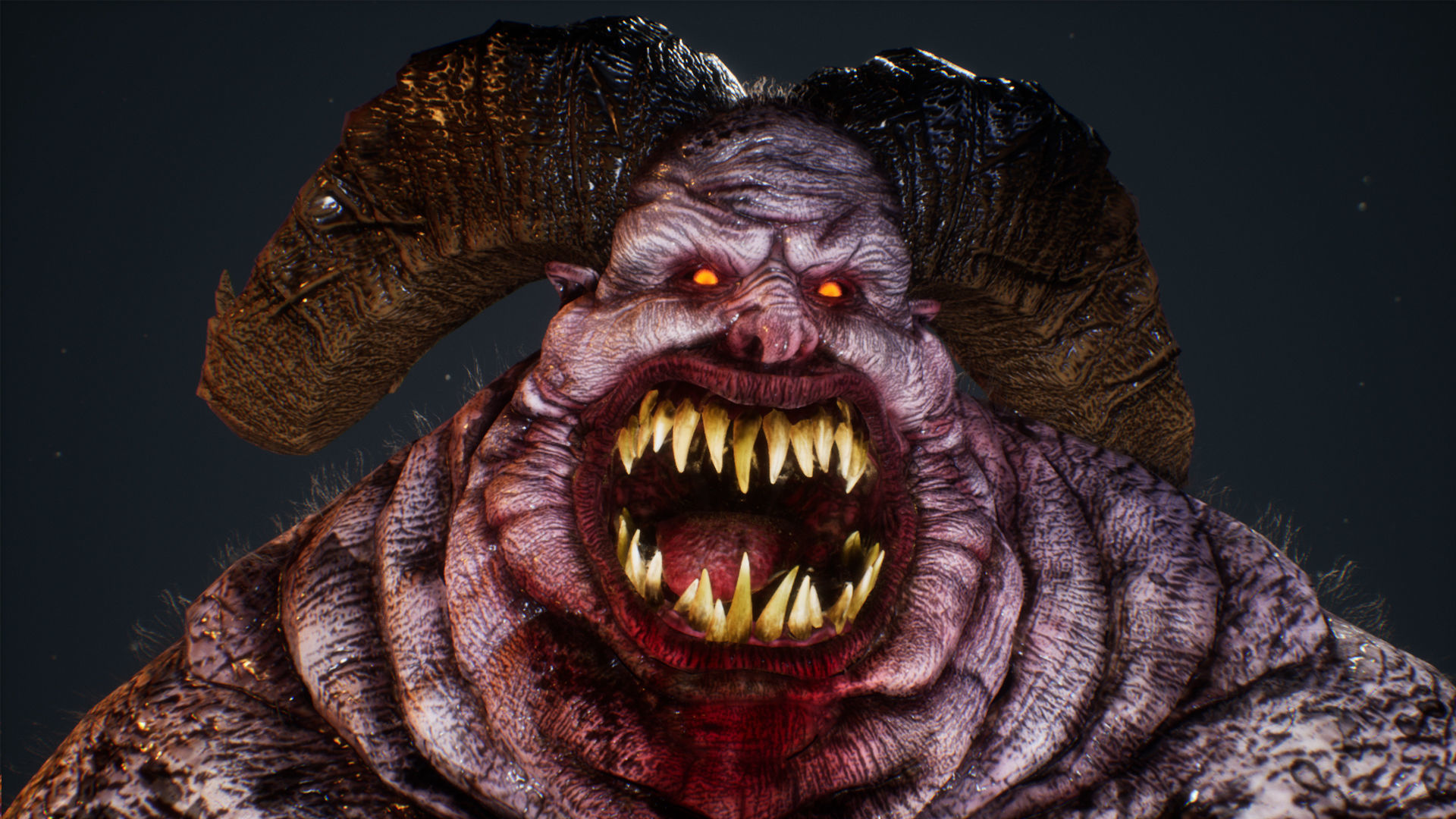 Demon 3 fat creature Low-poly 3D model_28