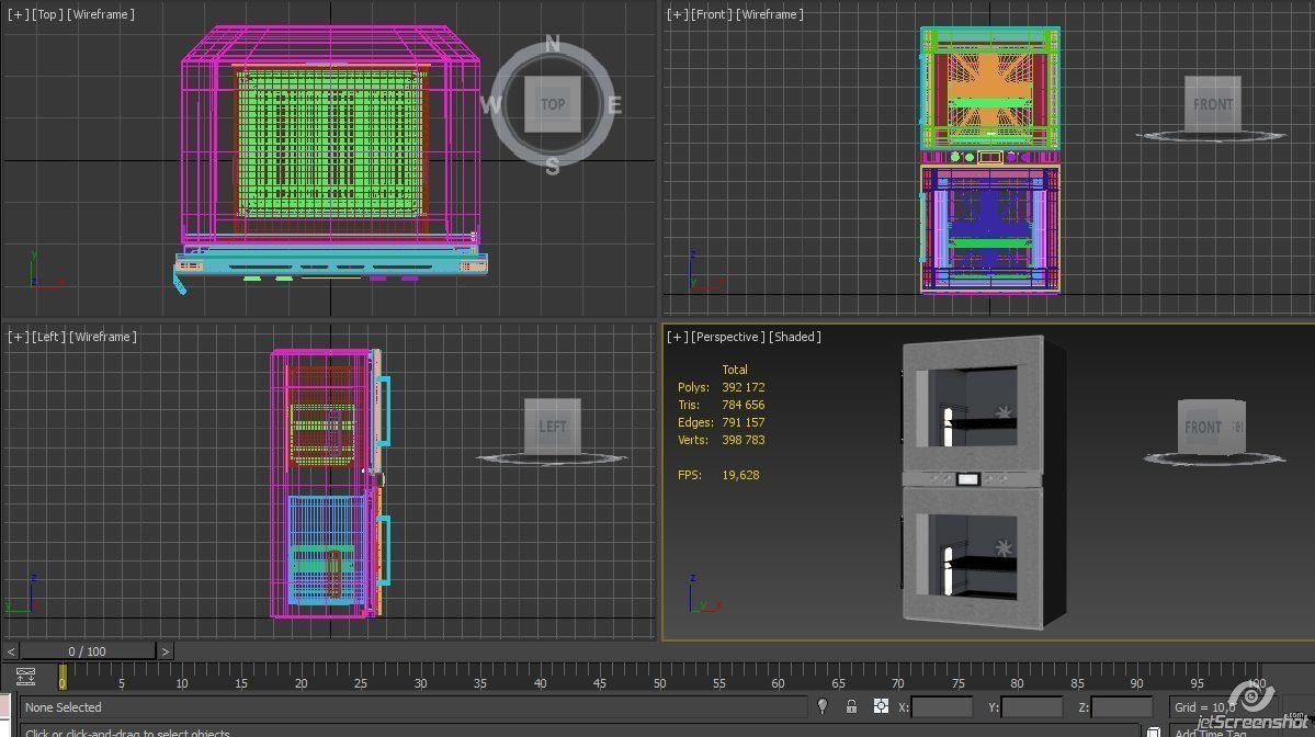 Gaggenau BX480111 double oven from 400 series 3D model_16