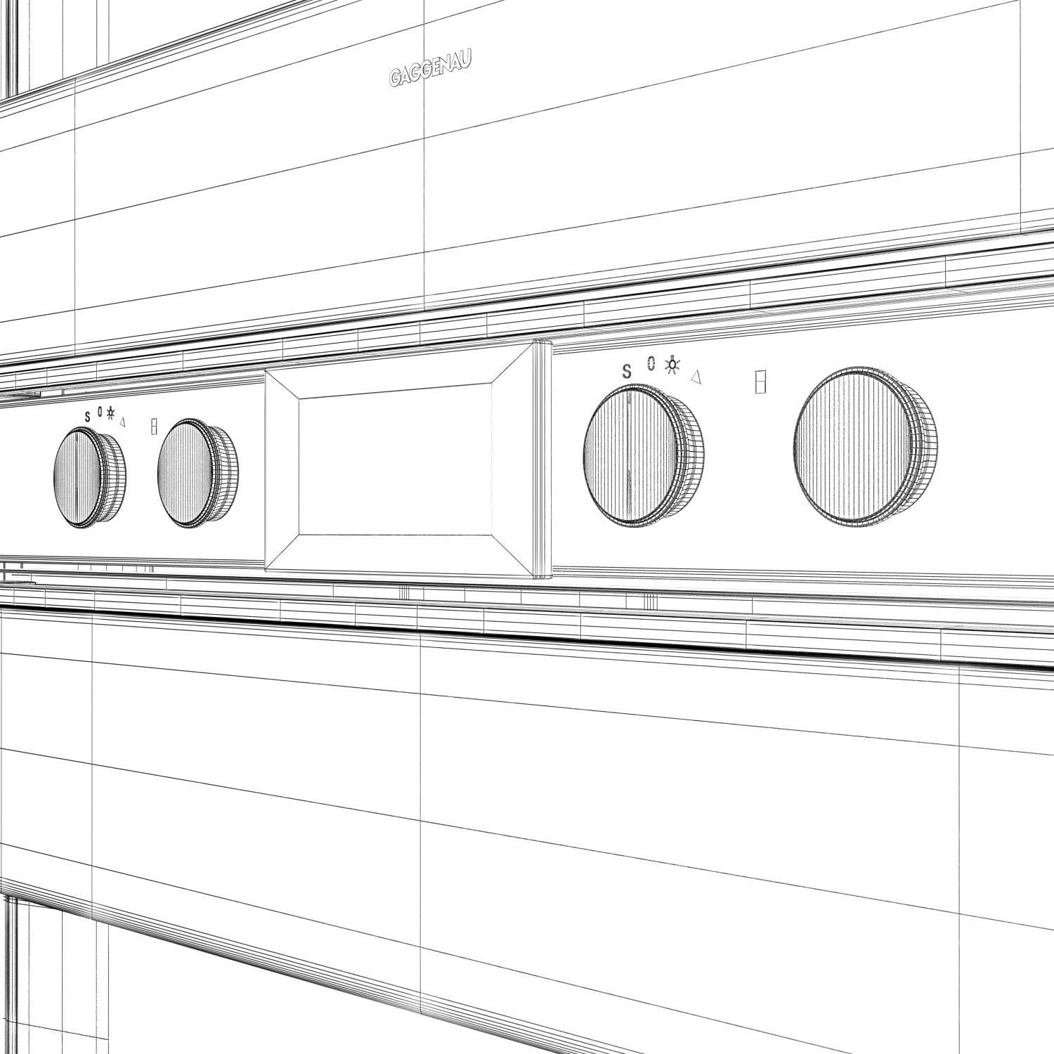 Gaggenau BX480111 double oven from 400 series 3D model_14