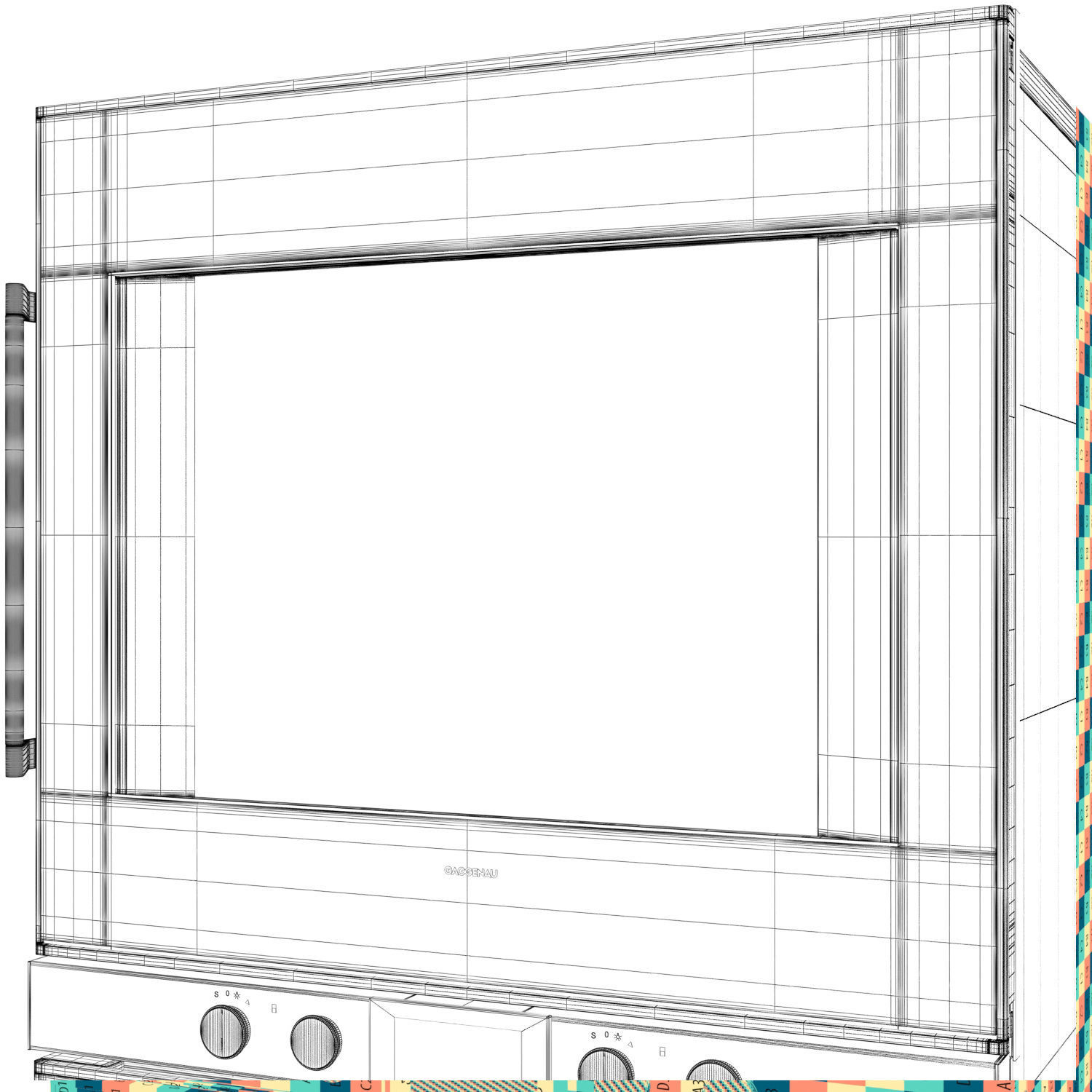 Gaggenau BX480111 double oven from 400 series 3D model_15