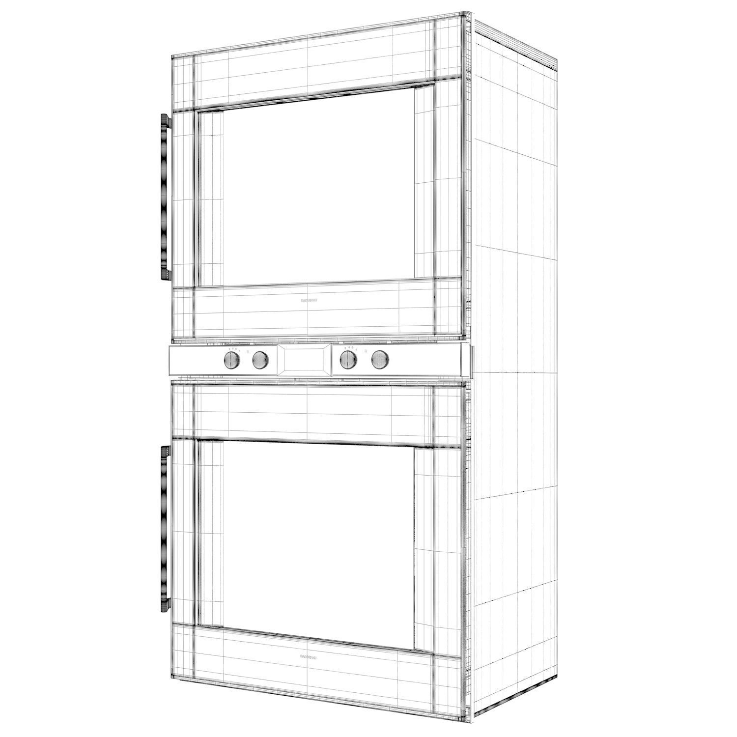Gaggenau BX480111 double oven from 400 series 3D model_12