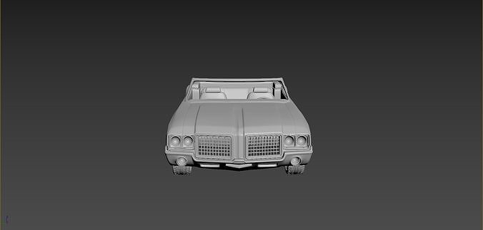 Oldsmobile Cutlass Convertible 1972 For Print 3D print model 2