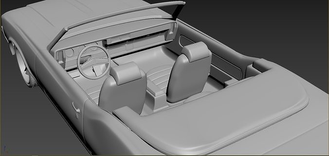 Oldsmobile Cutlass Convertible 1972 For Print 3D print model 7