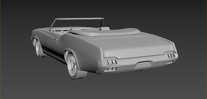 Oldsmobile Cutlass Convertible 1972 For Print 3D print model 6