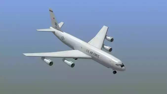 E-8 Joint STARS Low-poly 3D model