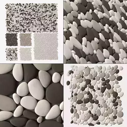 Pebble  oval big panel tile  n1