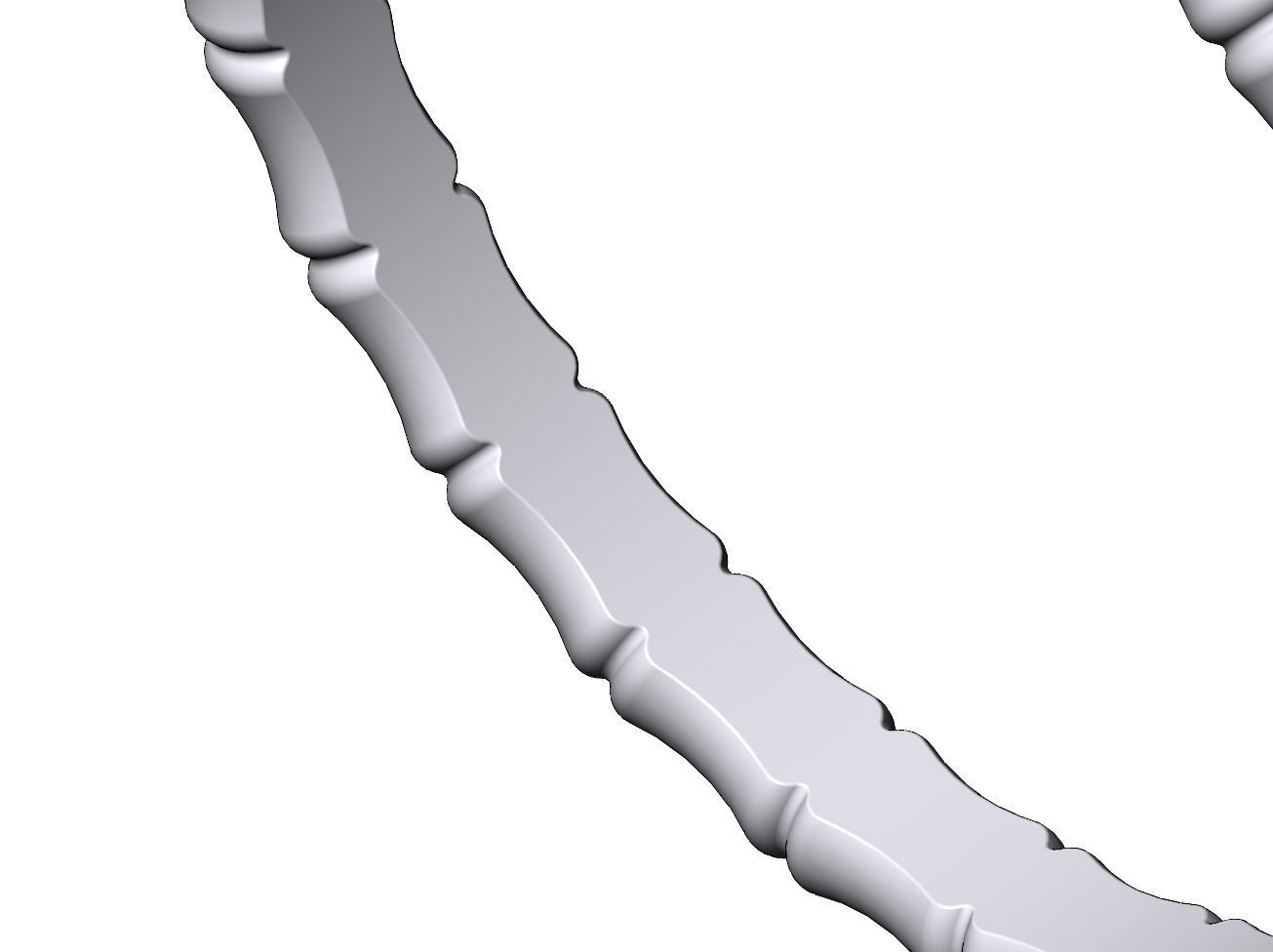 Bamboo pattern replica stackable band 3D print model_9