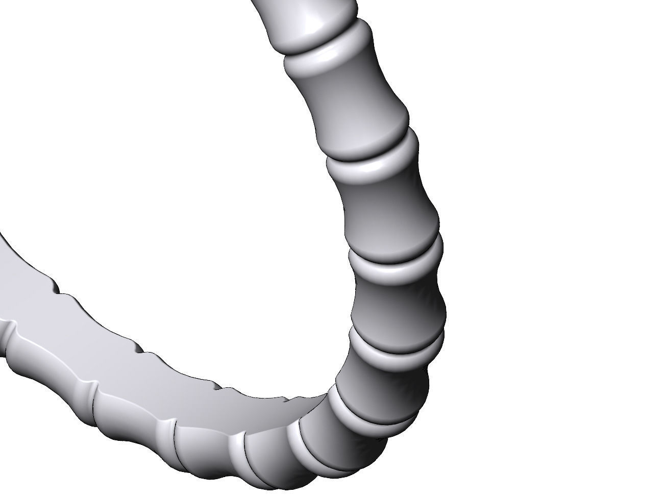 Bamboo pattern replica stackable band 3D print model_8