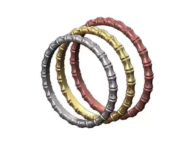 Bamboo pattern replica stackable band