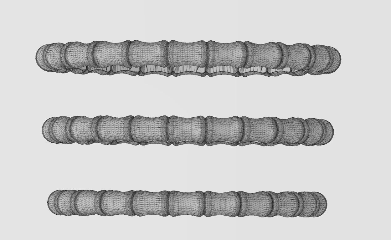 Bamboo pattern replica stackable band 3D print model_13