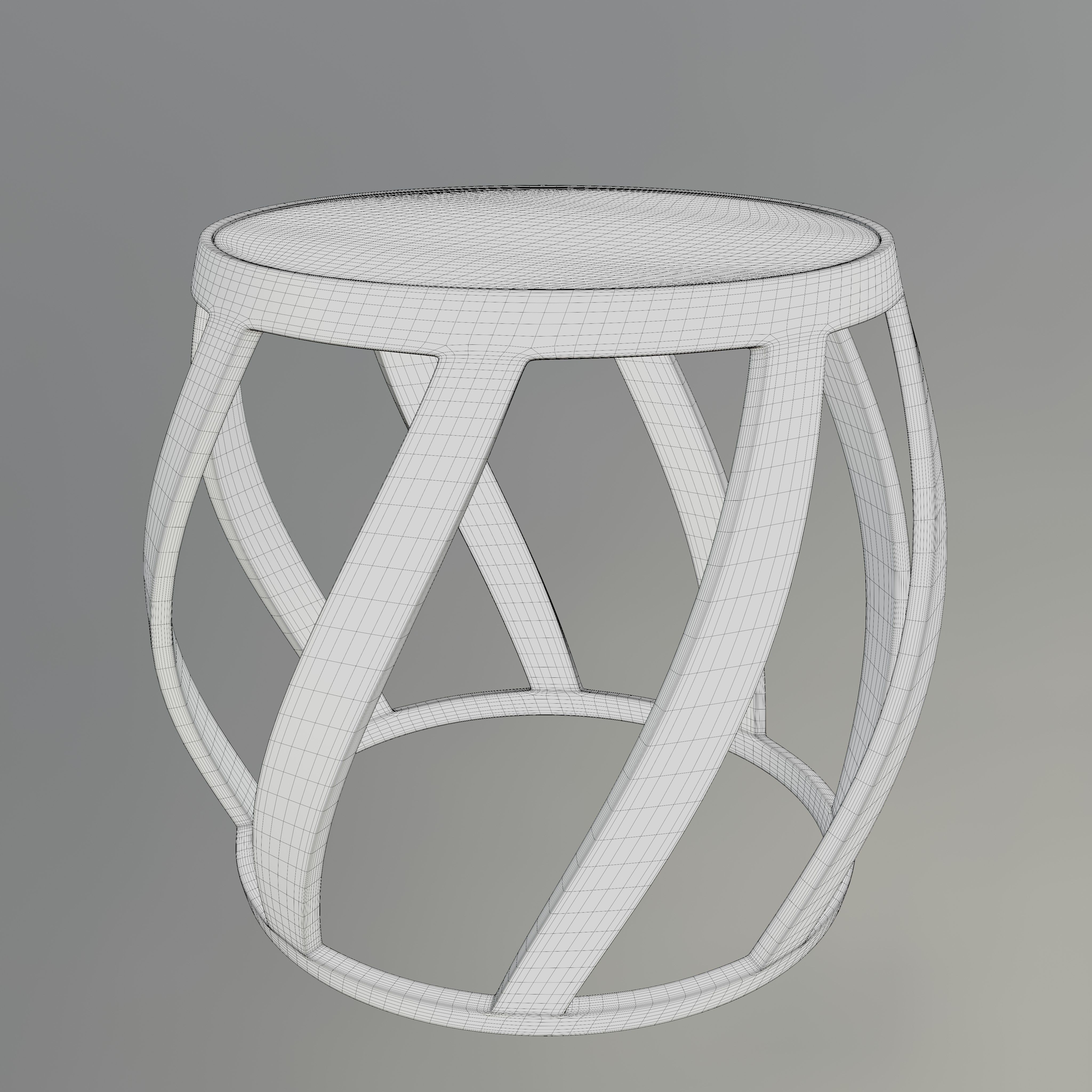  Twisted barrel table  3D model_4