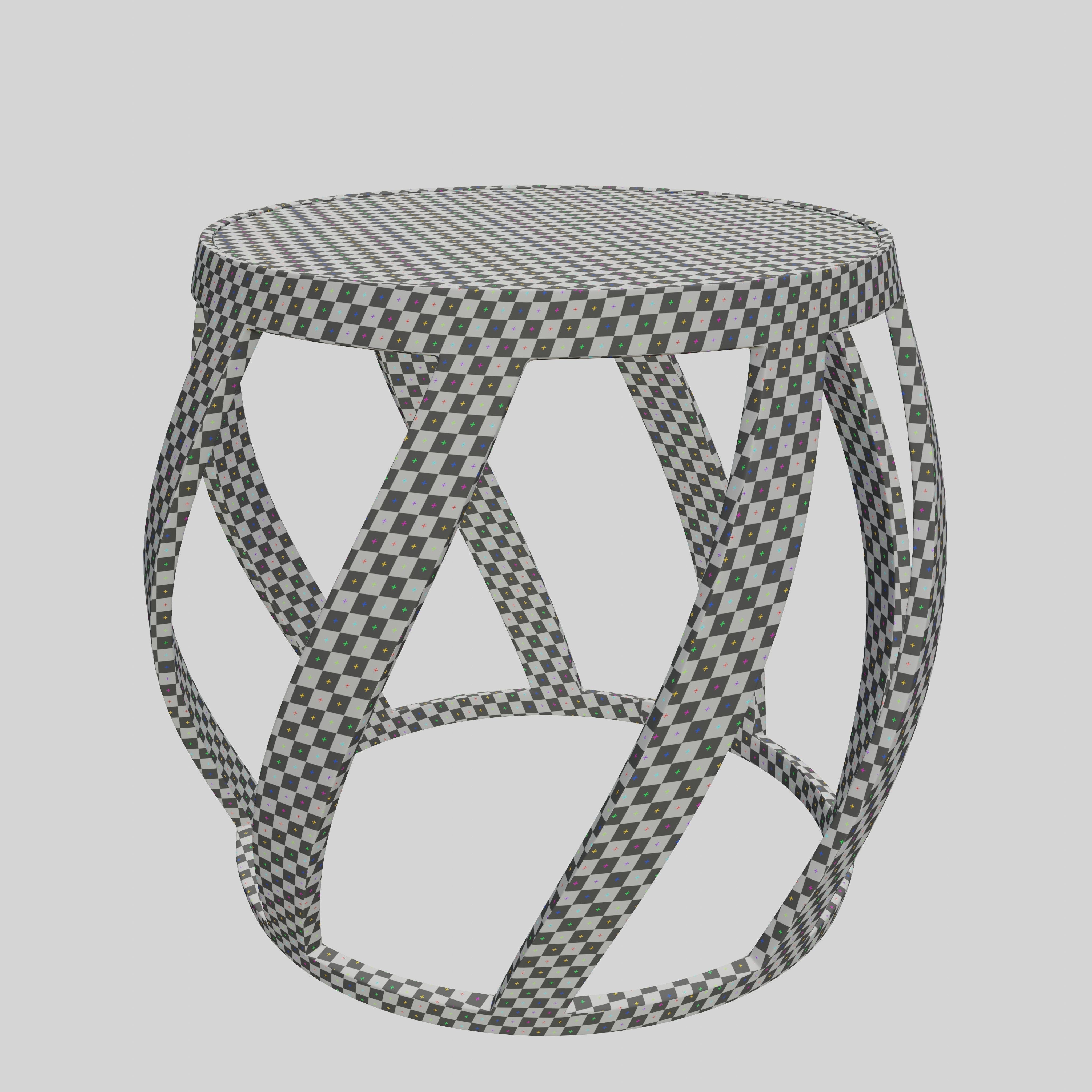  Twisted barrel table  3D model_8