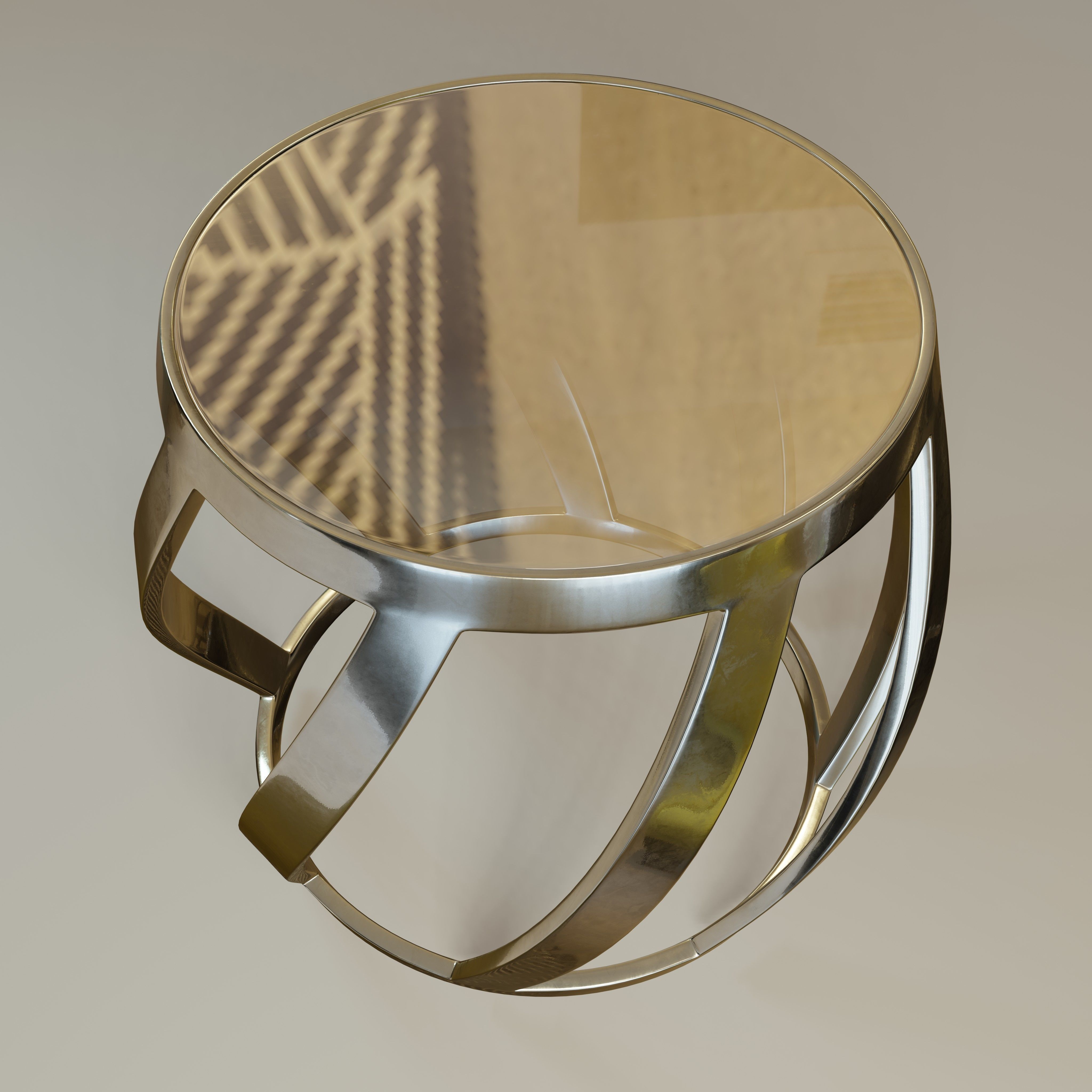  Twisted barrel table  3D model_1