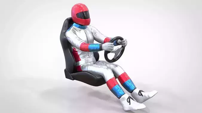 N1 Race Driver 1 64 Miniature With steering and Seat and WithOut 3D print model