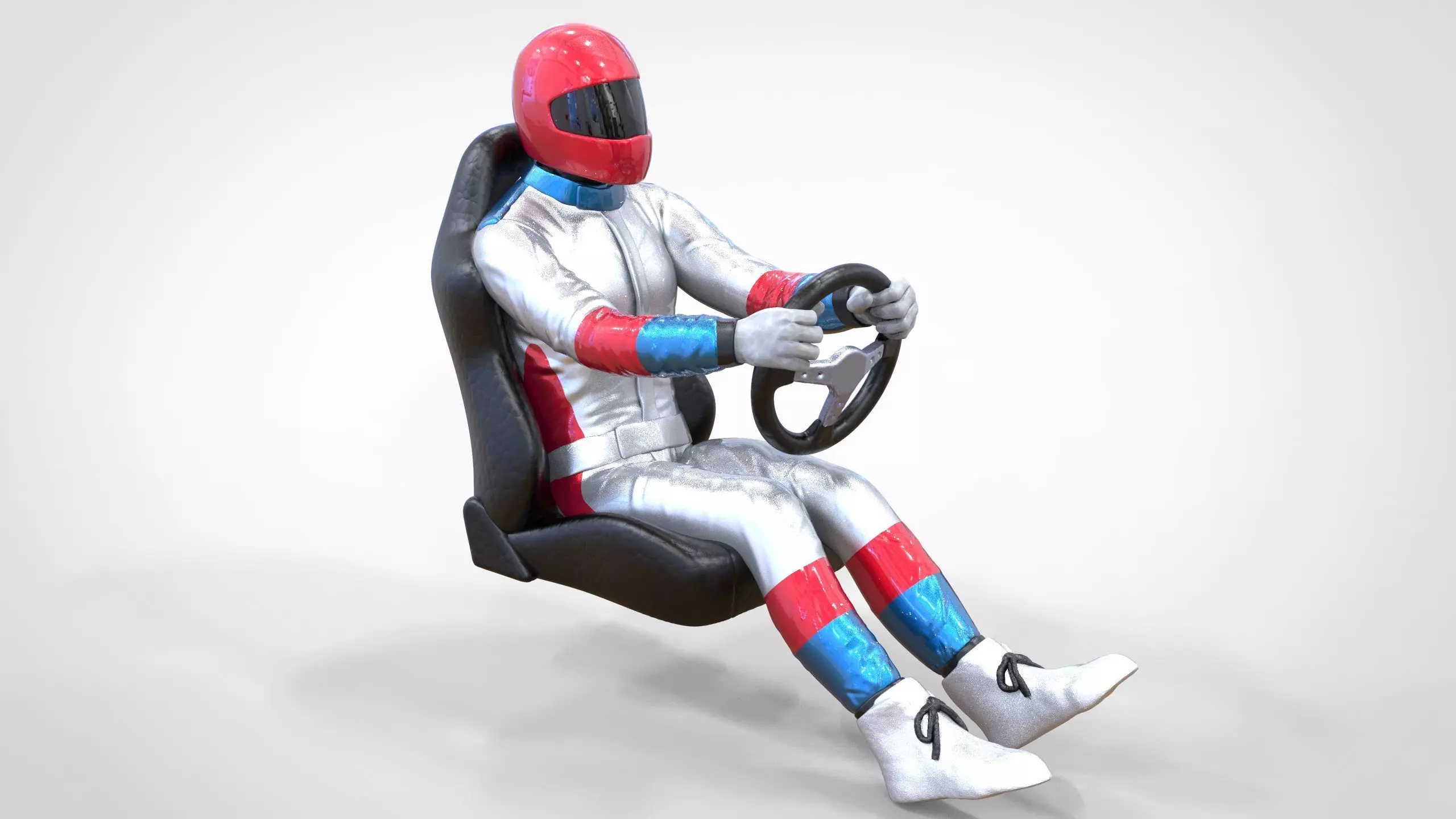 N1 Race Driver 1 64 Miniature With steering and Seat and WithOut 3D print model_0