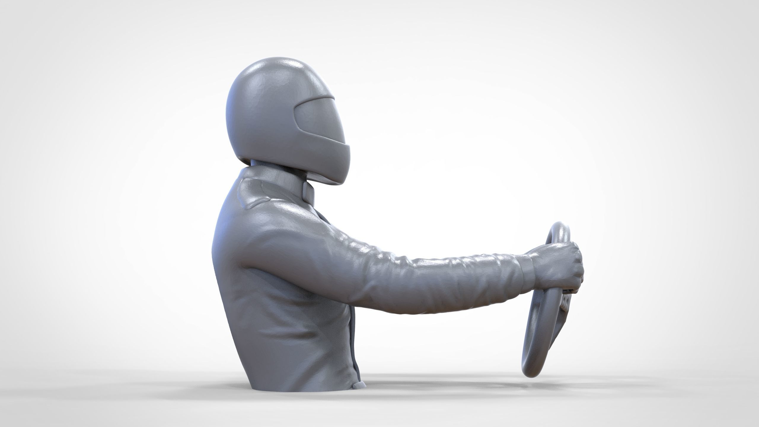 N1 Race Driver 1 64 Miniature With steering and Seat and WithOut 3D print model_34