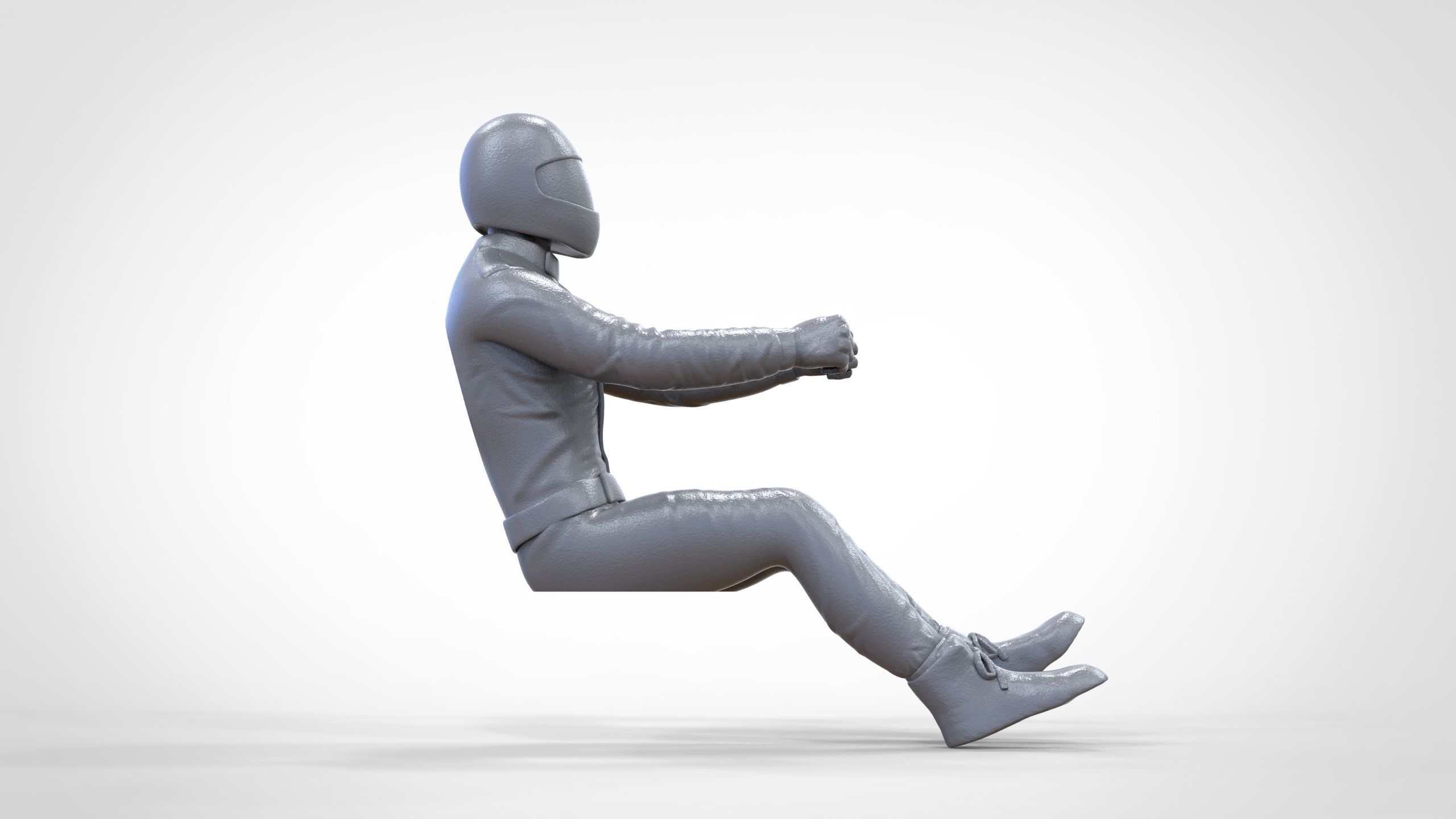 N1 Race Driver 1 64 Miniature With steering and Seat and WithOut 3D print model_33