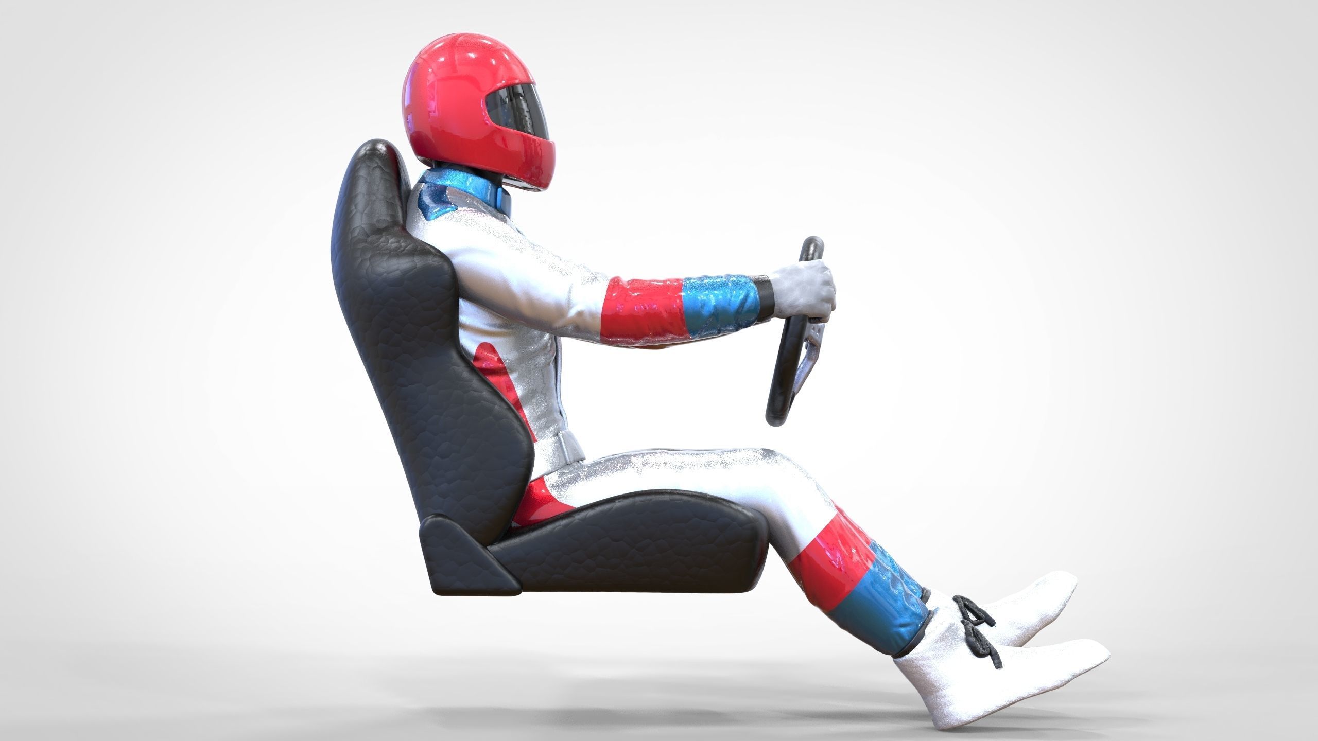 N1 Race Driver 1 64 Miniature With steering and Seat and WithOut 3D print model_23
