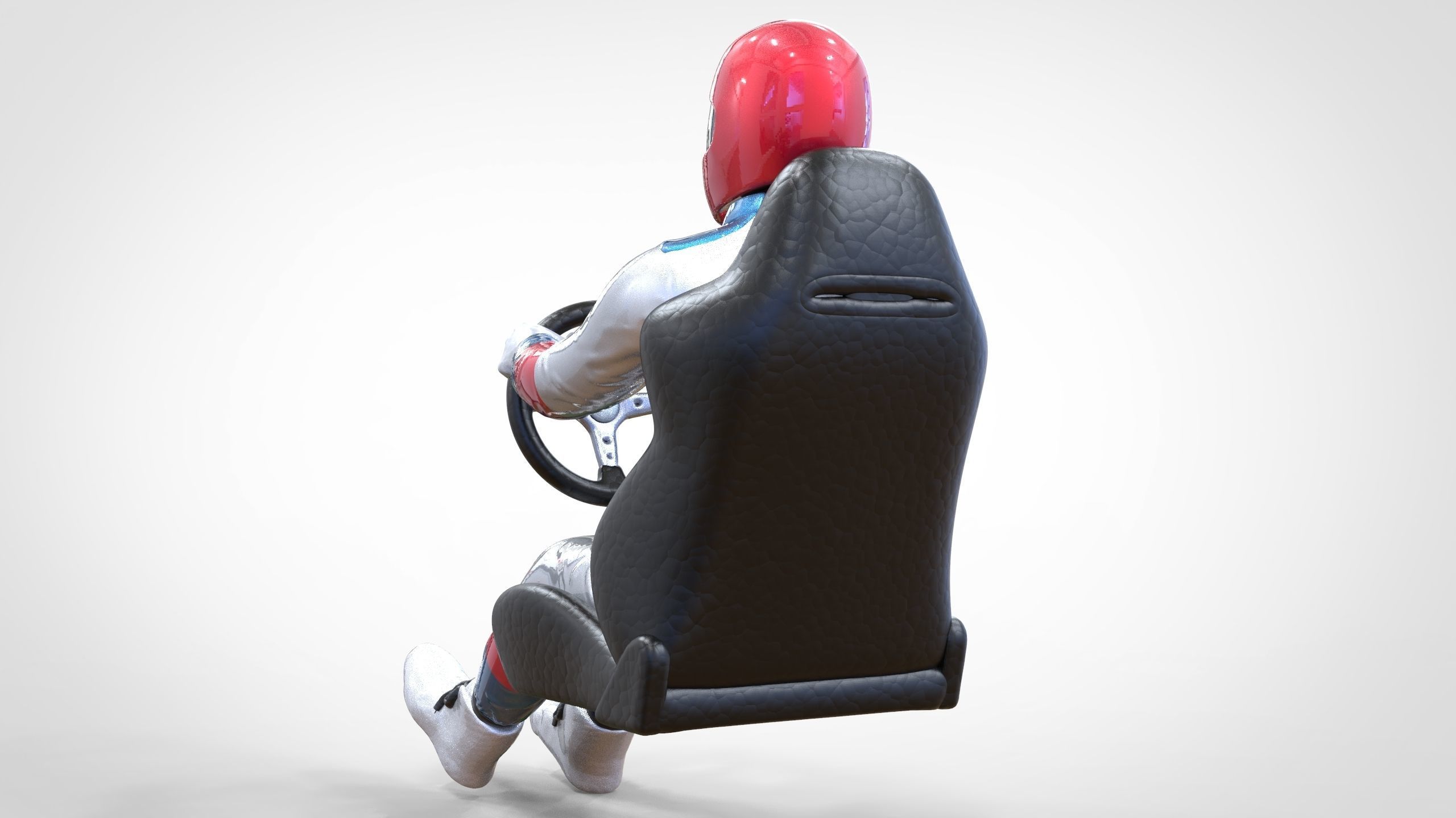 N1 Race Driver 1 64 Miniature With steering and Seat and WithOut 3D print model_15