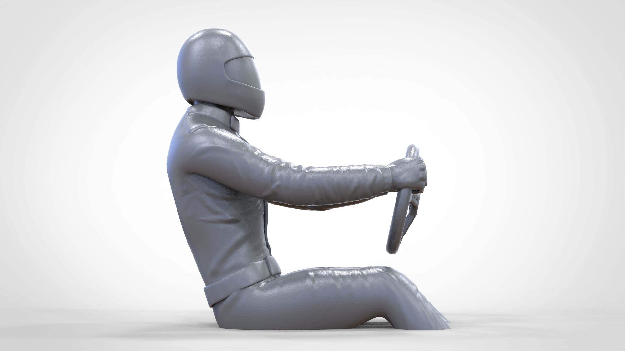 N1 Race Driver 1 64 Miniature With steering and Seat and WithOut 3D print model_31