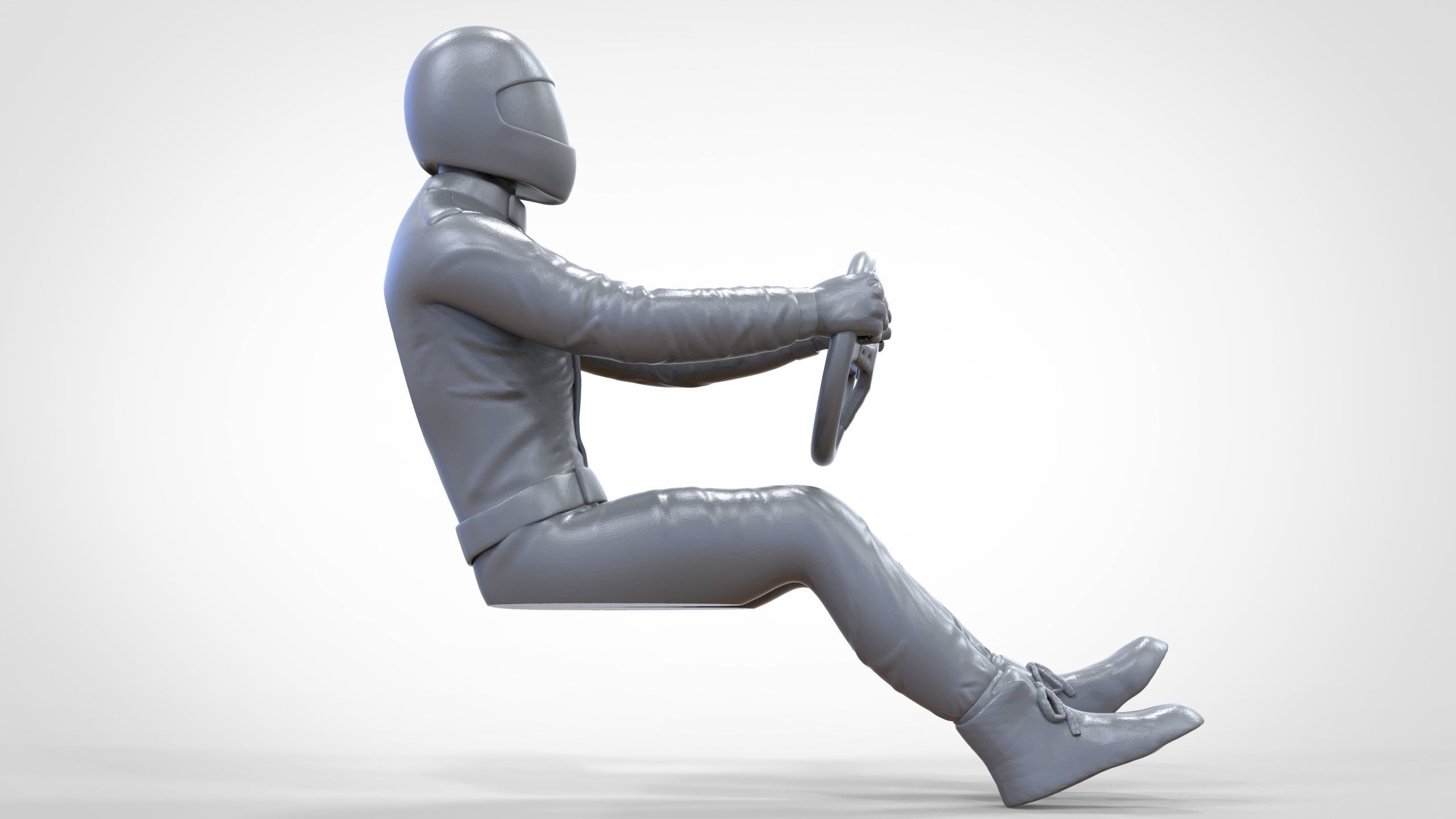 N1 Race Driver 1 64 Miniature With steering and Seat and WithOut 3D print model_30