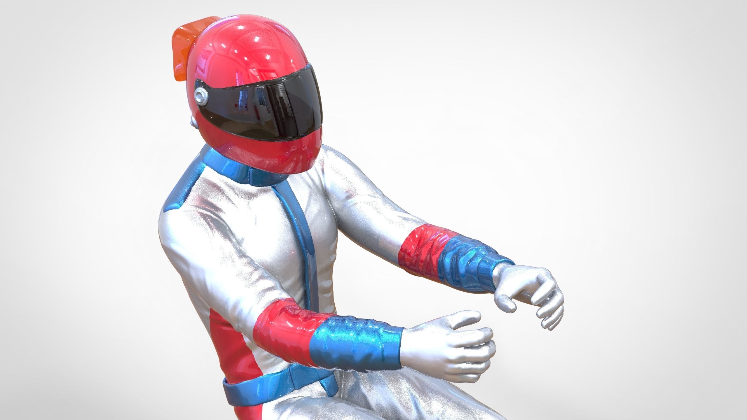 N1 Race Driver 1 64 Miniature With steering and Seat and WithOut 3D print model_22