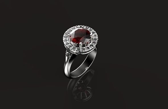 Anello -contorno  - diamond woman ring 3D print model