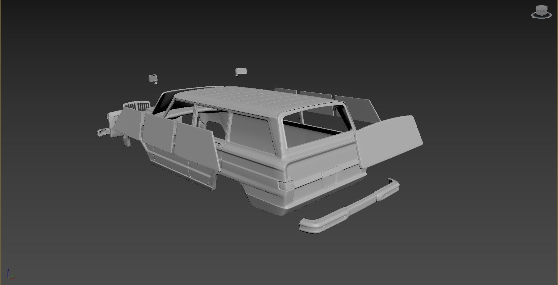 Jeep Grand Wagoneer 1963 Body For Print 3D print model_4
