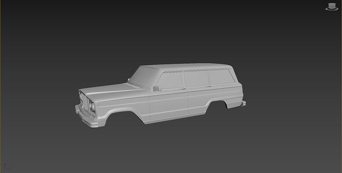 Jeep Grand Wagoneer 1963 Body For Print 3D print model 2