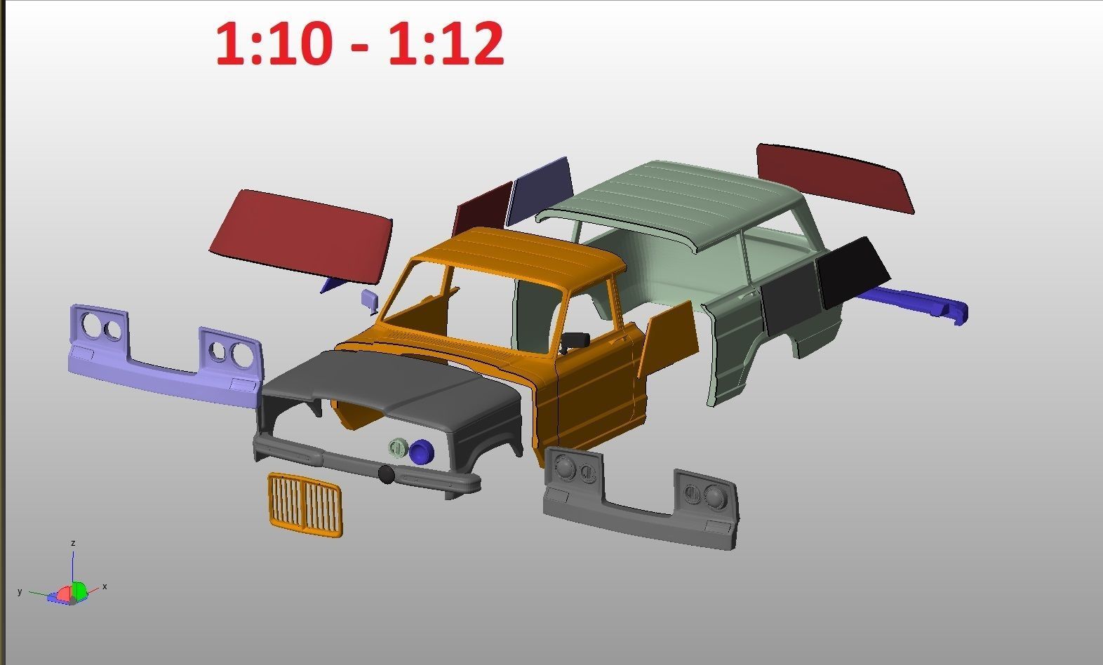 Jeep Grand Wagoneer 1963 Body For Print 3D print model_5