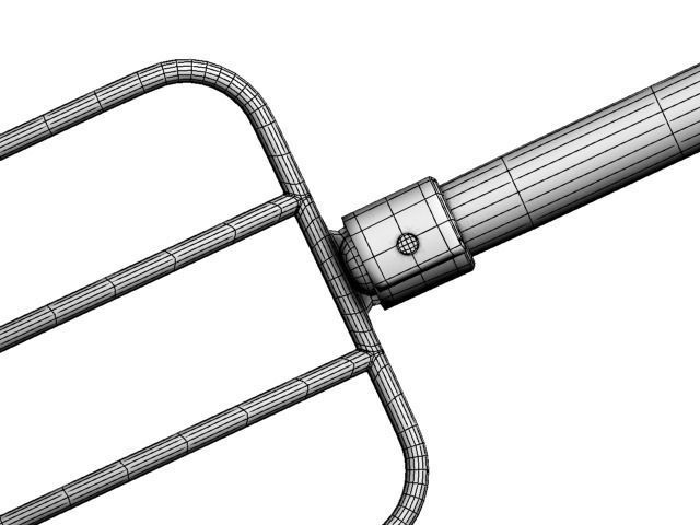 hayfork garden fork Low-poly 3D model_19